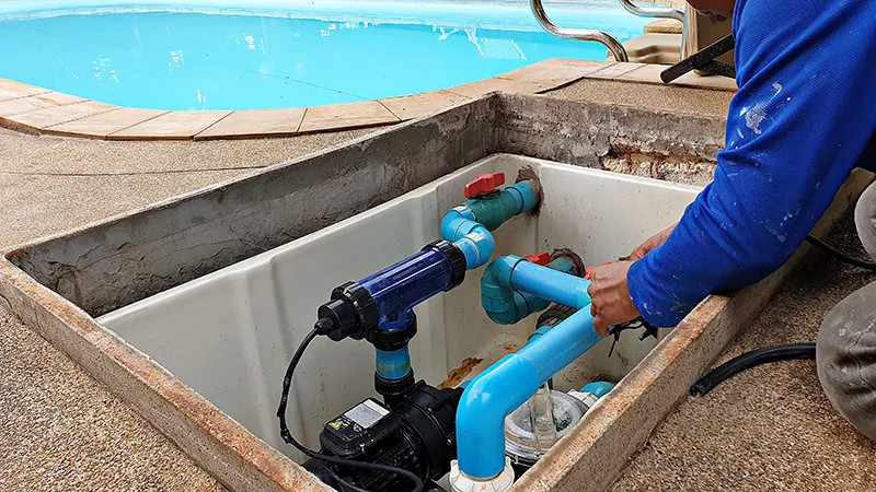 Intervenção em piscina particular